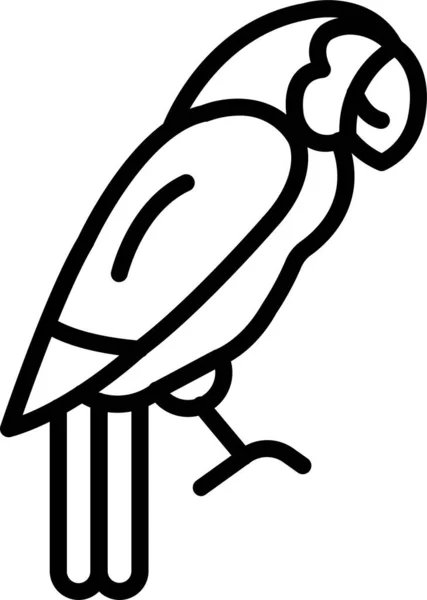 Иконка Попугая Наброске — стоковый вектор
