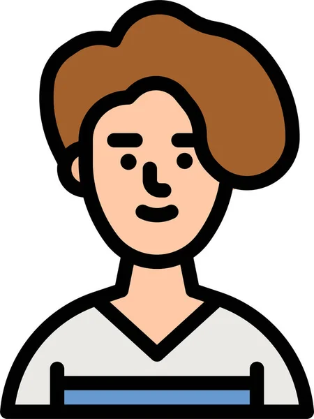 Hombre Adolescente Usuario Icono — Vector de stock