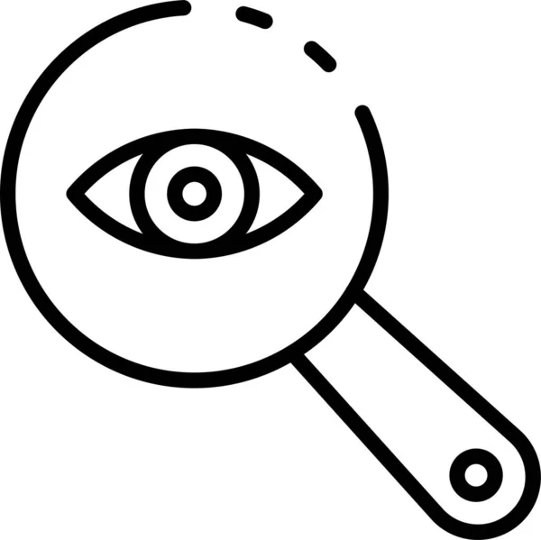 Icono Visión Del Ojo Búsqueda Estilo Esquema — Vector de stock