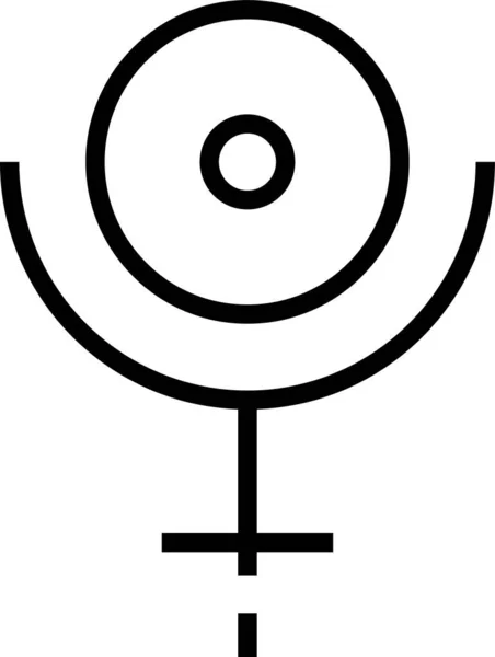 Venus Zodiac Esoteric Icon — Stock Vector
