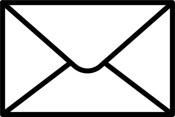 Mail Message Icône Dans Style Contour — Image vectorielle