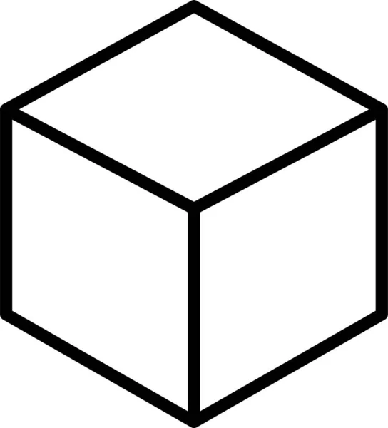 Küp Blok Şekil Simgesi — Stok Vektör