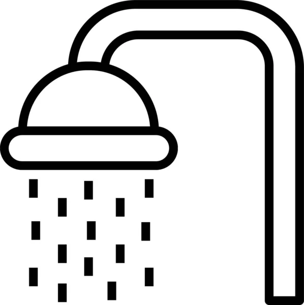 Chuveiro Ícone Limpeza Banho —  Vetores de Stock