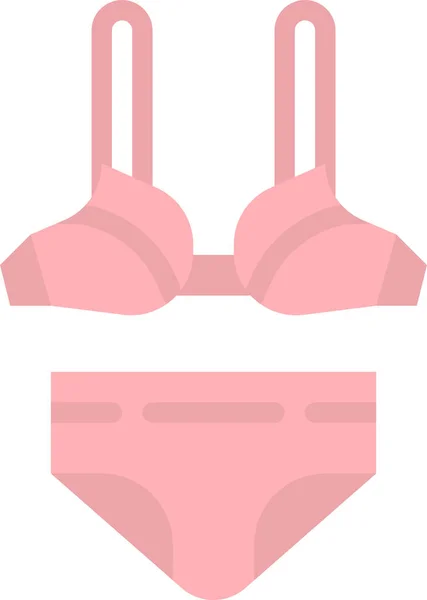 Bikini Melltartó Divat Ikon Ruha Tartozék Kategóriában — Stock Vector