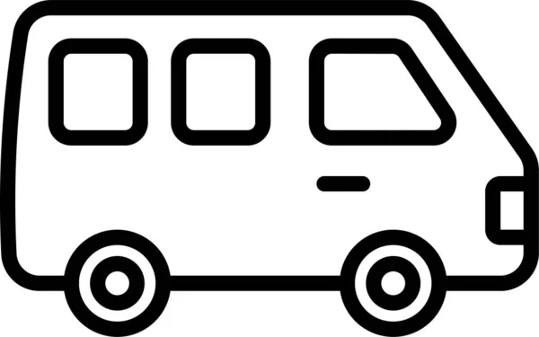Значок Транспортного Засобу Фургона Контурному Стилі — стоковий вектор