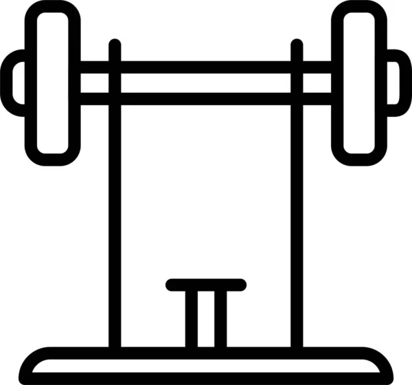 Muskelkräftiges Kraftsymbol Outline Stil — Stockvektor