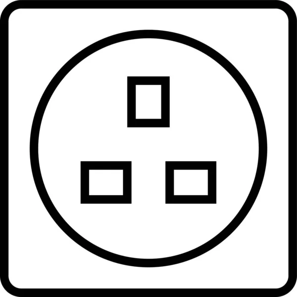 Buchse Elektronik Stecker Symbol — Stockvektor