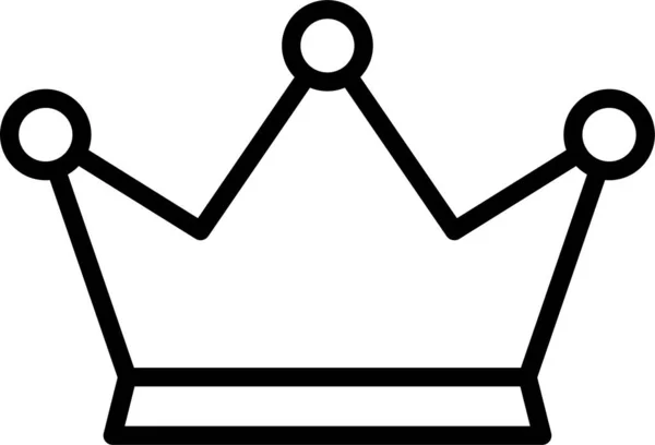 Rey Reina Real Icono Estilo Esquema — Vector de stock