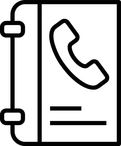 Telefoonboek Contact Pictogram — Stockvector