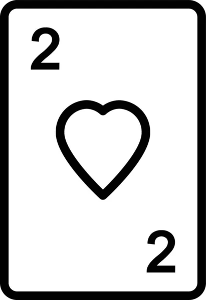 Παιχνίδι Εικονίδιο Blackjack Κάρτες Στυλ Περίγραμμα — Διανυσματικό Αρχείο