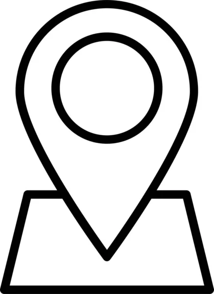 Значок Заповнювача Карти Місцезнаходження Стилі Контурів — стоковий вектор