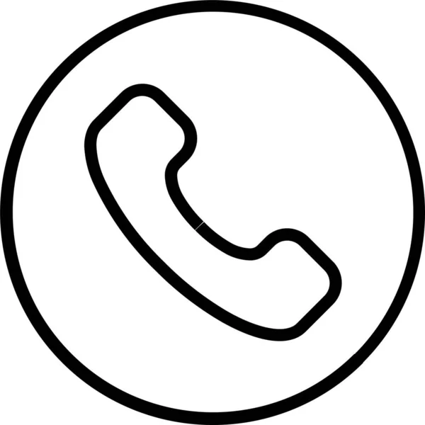 Значок Телефонного Звонка Стиле Абрис — стоковый вектор