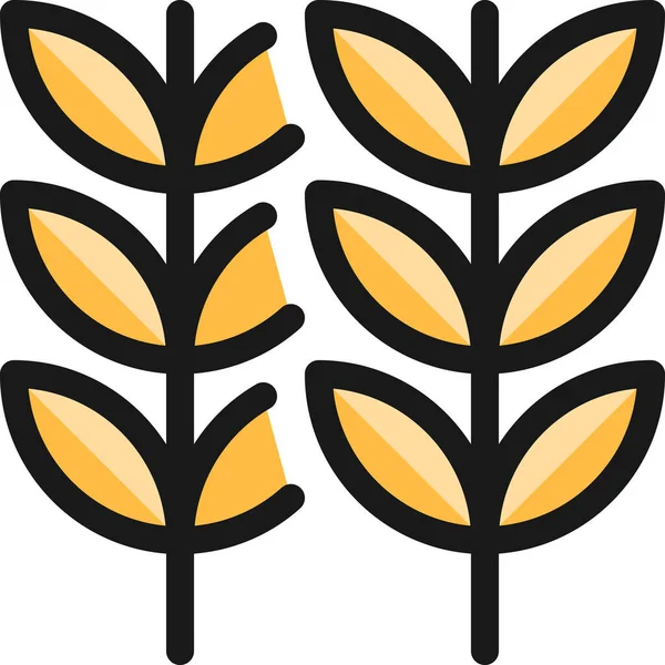 Иконка Наполнителем Хлебной Пшеницы Стиле Заполненного Контура — стоковый вектор