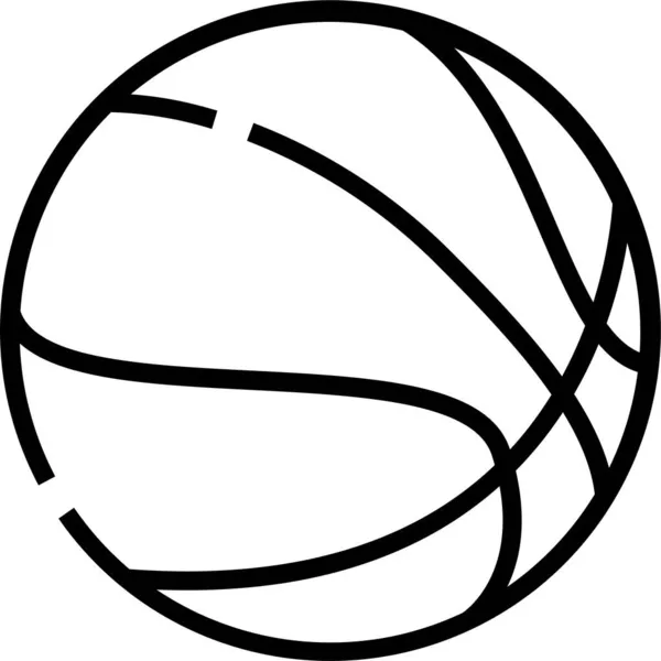 Pelota Deportes Divertido Icono Estilo Del Esquema — Vector de stock