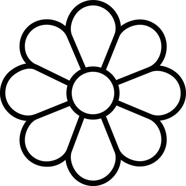 Botanisches Symbol Der Blütenblüte — Stockvektor