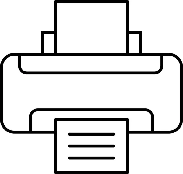 Ícone Impressão Máquina Fax Estilo Esboço — Vetor de Stock