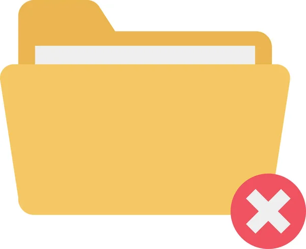Folder Document Delete Icon — Stock Vector