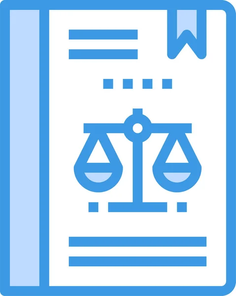 Book Judge Justice Icon Filled Outline Style — Stock Vector