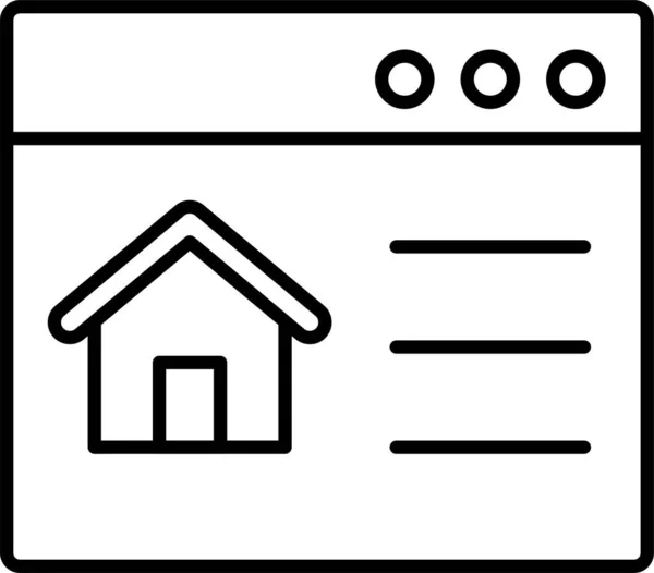 Symbol Für Browser Webseite — Stockvektor