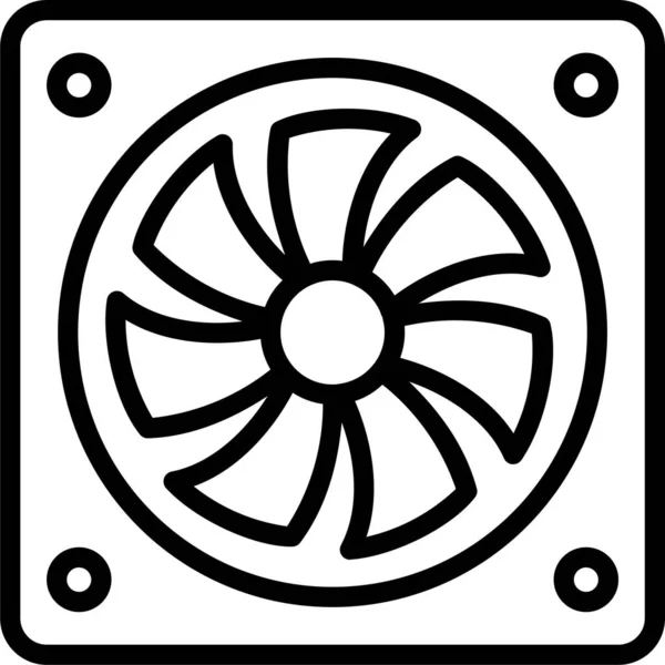 Иконка Вентилятора Стиле Абрис — стоковый вектор