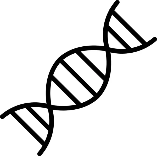 Icono Biología Estructura Del Adn Estilo Esquema — Vector de stock