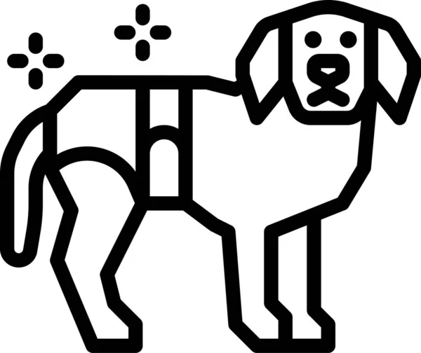 Иконка Пеленок Собаки Животного Категории Ветеринар — стоковый вектор