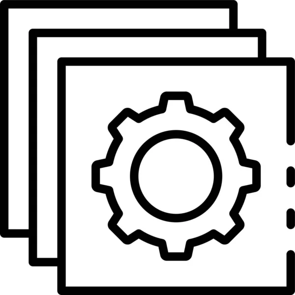 Instelling Tandwielpictogram — Stockvector