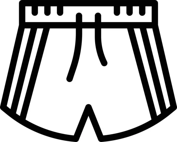 Odzież Odzież Spodnie Ikona Stylu Konturu — Wektor stockowy