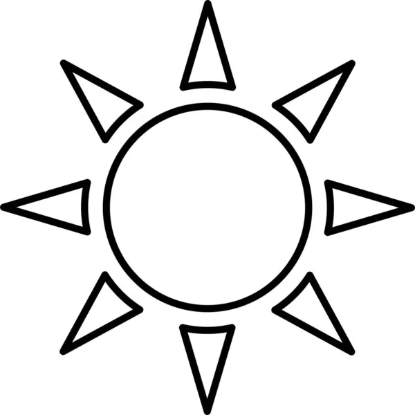 Sonne Sonniges Sonnenlicht Symbol — Stockvektor