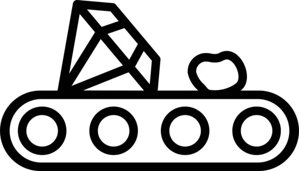 Ikona Produkcji Przenośników Mechanicznych — Wektor stockowy