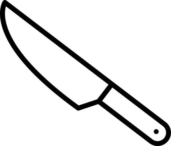 Значок Матеріалу Кухні Ножа Стилі Контур — стоковий вектор