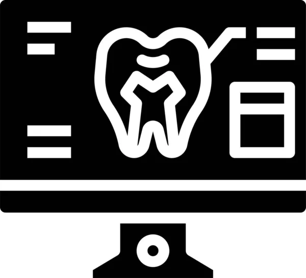 Dentista Dentário Ortoantomograma Ícone Estilo Sólido —  Vetores de Stock