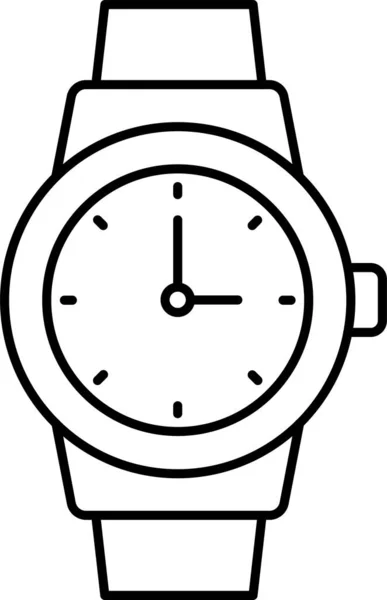 Icono Accesorio Reloj Pulsera Estilo Contorno — Vector de stock