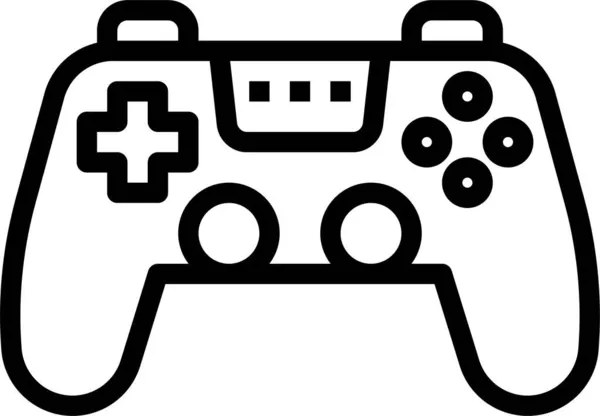 Gamepad Gamer Gaming Icoon Grote Lijnen — Stockvector