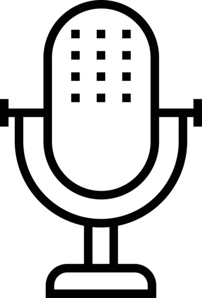 Mic Voice Song Icon — Stock Vector