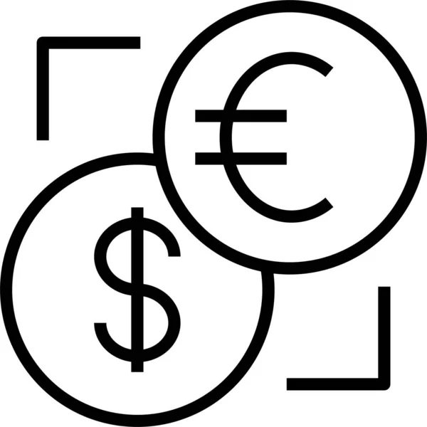 Mince Peníze Peníze Ikona — Stockový vektor