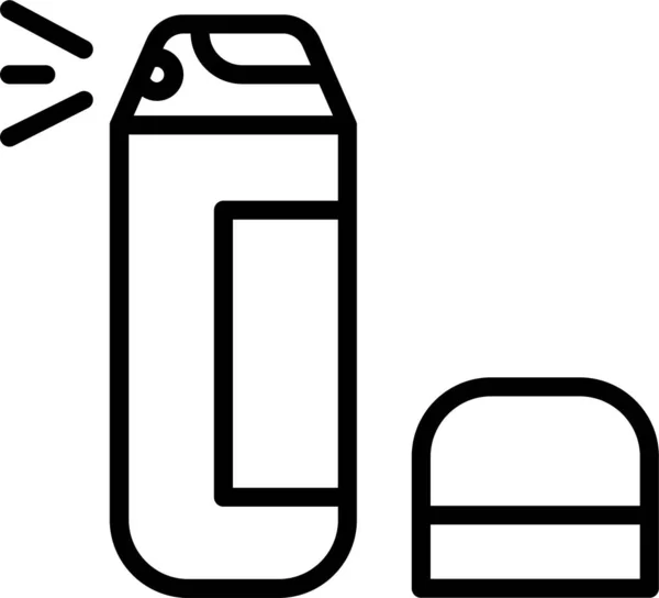 Bouteille Pulvérisation Icône Alcool Dans Style Contour — Image vectorielle