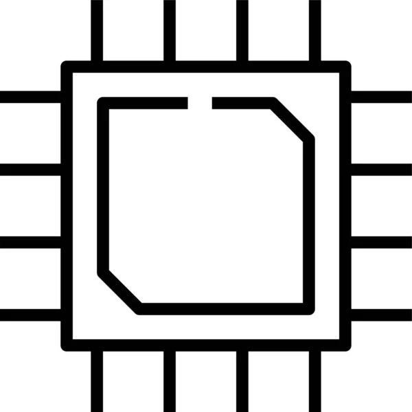 Ikona Procesora Procesora Cpu — Wektor stockowy