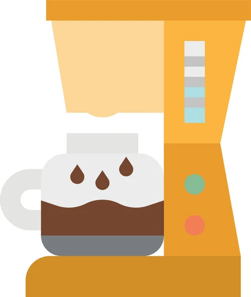 咖啡咖啡热图标 扁平风格 — 图库矢量图片
