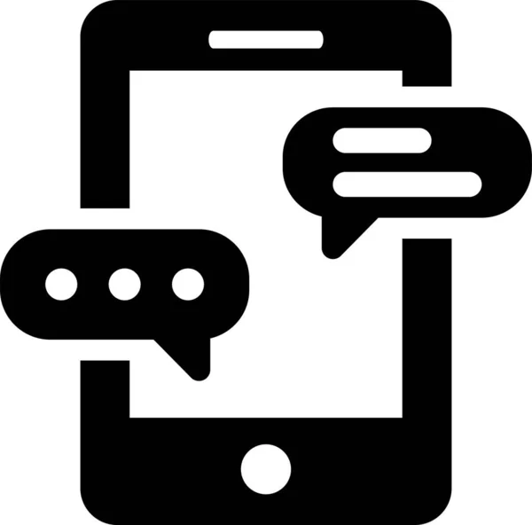 Avatar Kategorisinde Sohbet Mesajı Mobil Simgesi — Stok Vektör