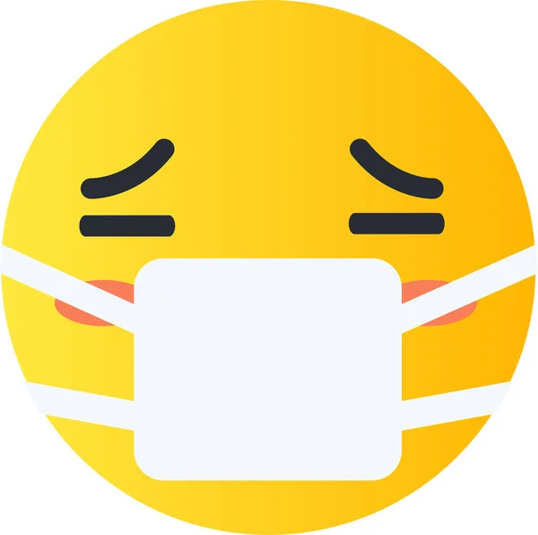 Emoticon Emoji Avatar Icona Stile Piatto — Vettoriale Stock
