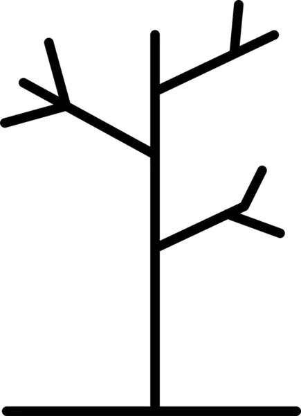 Zimní Strom Počasí Ikona — Stockový vektor