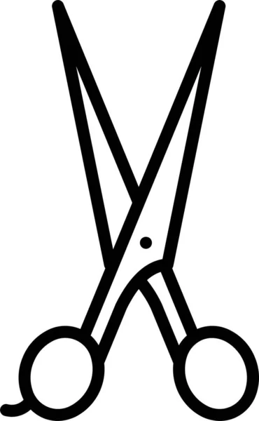 Ciseaux Coupe Icône Cheveux Dans Style Contour — Image vectorielle