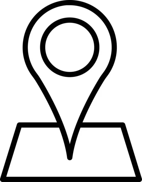 Значок Карты Местоположения Стиле Наброска — стоковый вектор