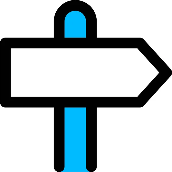 Ikona Nawigacji Kierunku Deski Stylu Wypełnionym — Wektor stockowy
