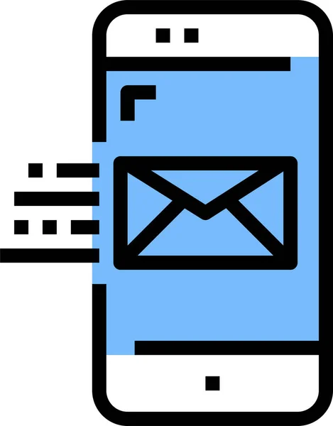 Mail App Applikationssymbol Umrissstil — Stockvektor