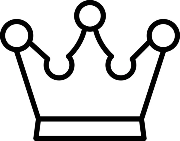 Crown Fashion Monarchy Icon Outline Style — Stock Vector