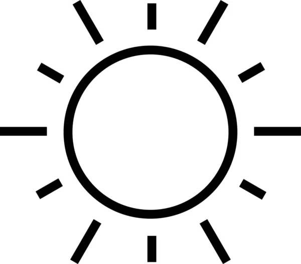 Zon Zonlicht Zonnig Pictogram — Stockvector