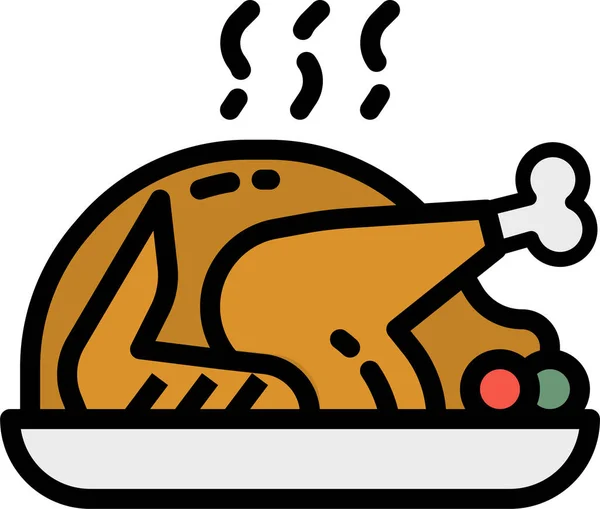 Іконка Курячої Їжі Заповненому Стилі — стоковий вектор