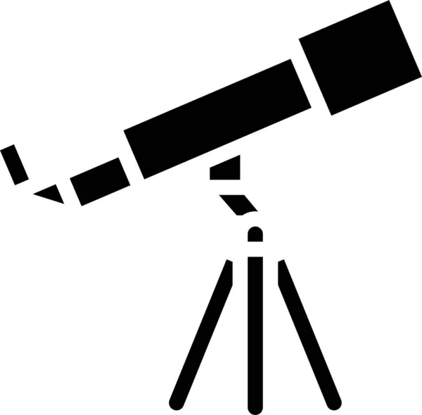 Mikroskop Observation Vetenskap Ikon Fast Stil — Stock vektor